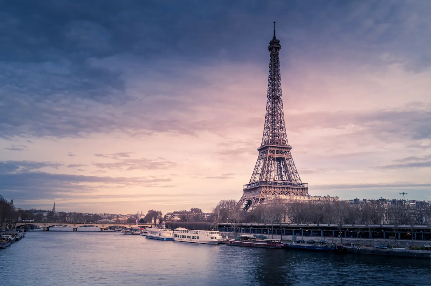 Eiffel Tower and River Seine in Paris