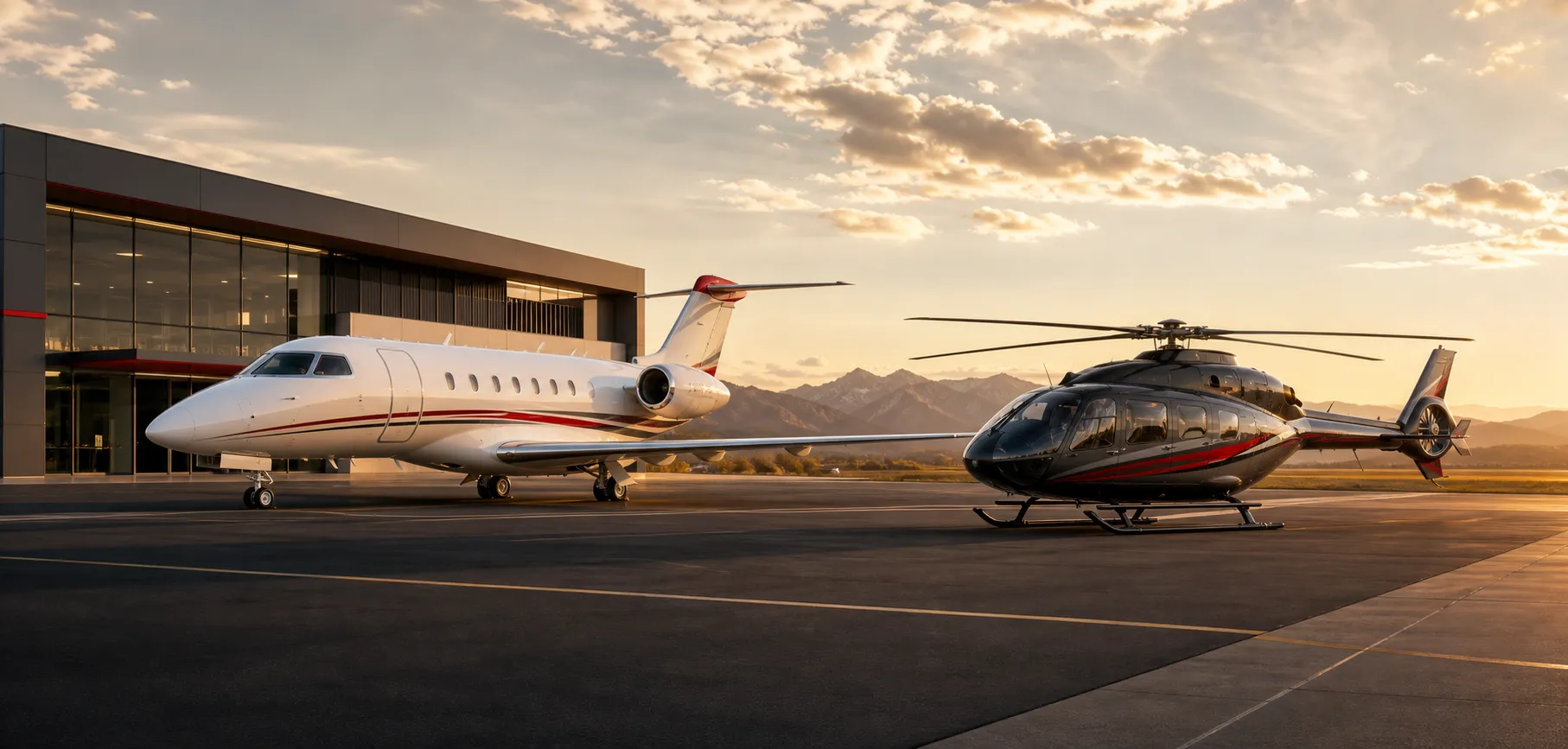 Private helicopter available for charter travel